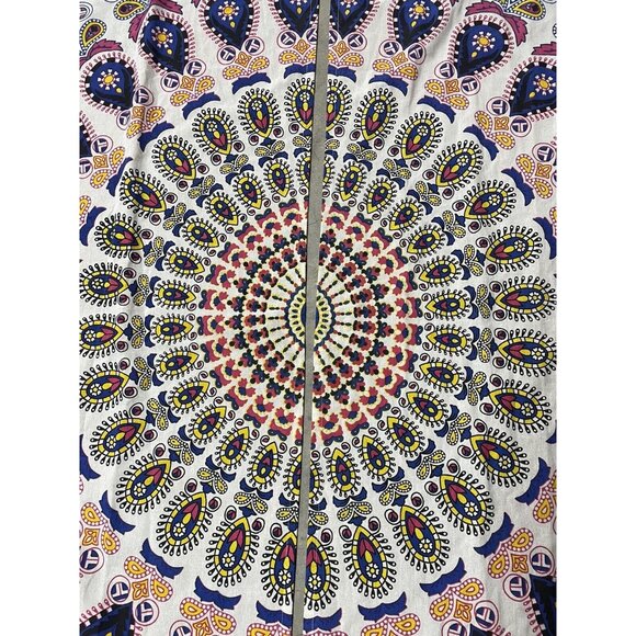 Unbranded Other - Curtain Panels Mandala Floral Pink Yellow Blue Large Colorful Boho Decor